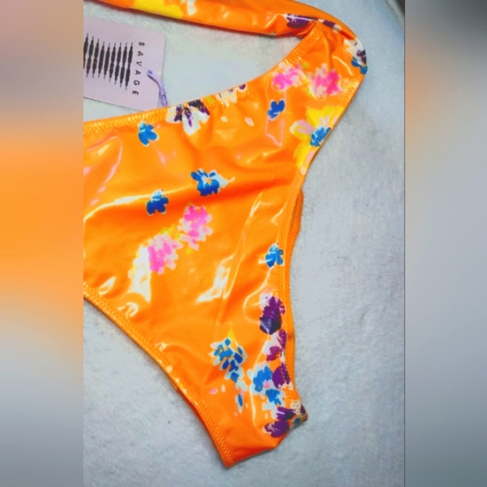 Salvage X Fenty Night Blooms High Leg Bikini Style Panty